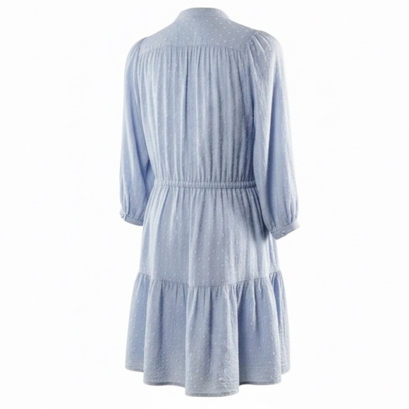 Joie Adel Cornflower Blue Swiss Dot Shirt Dress Small - Picture 3 of 16